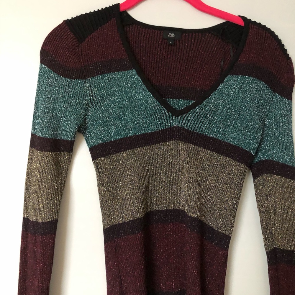 Sparkly v-neck sweater from ASOS
